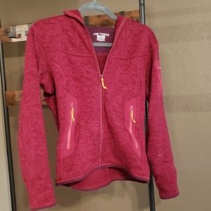 Arc'teryx maroon pink purple zip hood jacket